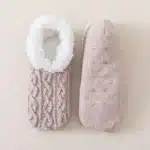 Chaussons Chaussettes Courtes Antidérapantes Fourrées 4
