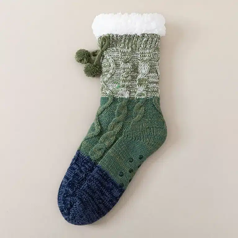 Chaussons Chaussettes Tricolores Femme 5