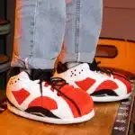 Chausson Basket Rouge Et Blanc 2