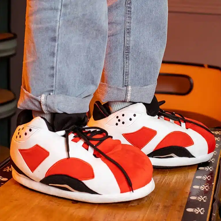 Chausson Basket Rouge Et Blanc 2
