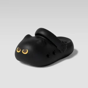 Chaussons Sabots Chat Noir Pour Femme 2