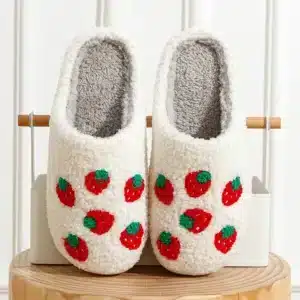 Chaussons Fraises Femme 1