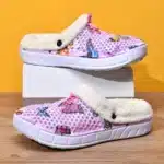 Chaussons Sabots Fourrés Papillons 4