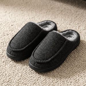 Pantoufles Noires Mocassins Type Charentaises