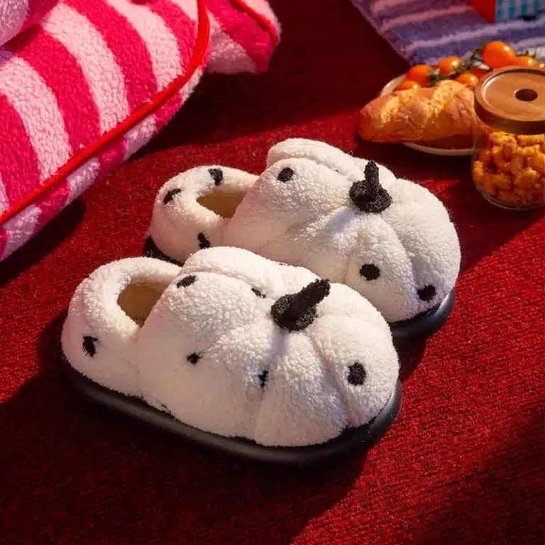 Chaussons Citrouille Peluche 7