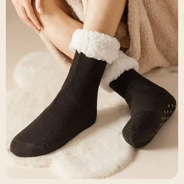 Chaussons Chaussettes Polaires Homme Antidérapants 2
