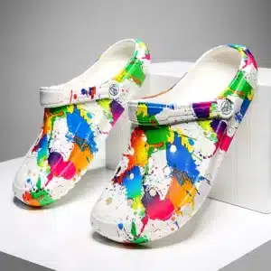 Sabots Crocs Colorés Taches De Peinture 2