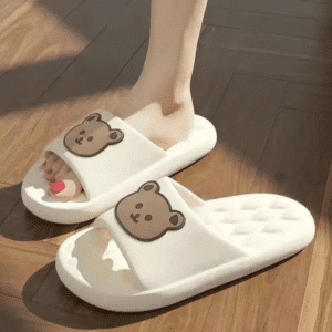 Claquettes Antidérapantes Tête D'Ours
