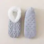Chaussons Chaussettes Courtes Antidérapantes Fourrées 3
