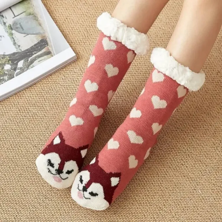 Chaussons Chaussettes Animaux Coeurs 1