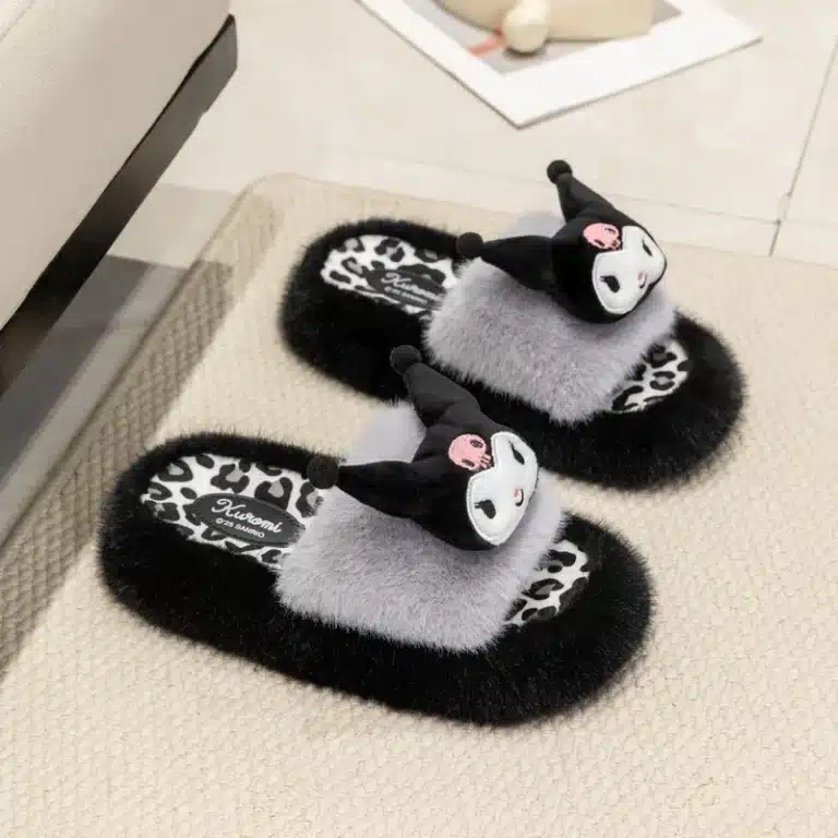 Pantoufles Peluche Hello Kitty Léopard 7