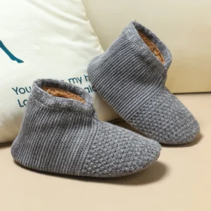 Chaussons Chaussettes Courtes Grises 1