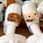 Pantoufles Hello Kitty A Rayures 1