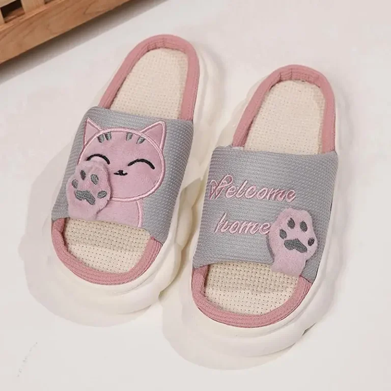 Pantoufles Eté Chat Mignon Semelle Epaisse 5