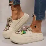 Pantoufles Été Plateformes Avec Fleurs 5