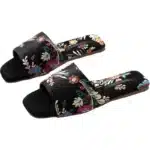 Claquettes Brodées Japonaises Fleuries 2