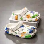 Sabots Blancs Dinosaure Enfant 1