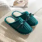 Pantoufles D'Hiver Moelleuses Avec Noeud 6