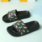Chaussons Noirs Dinosaure Enfant 3