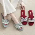 Claquettes Maille Noeud Fleuri 2