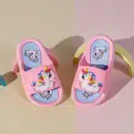 Claquettes Roses Licorne Kawaii 1