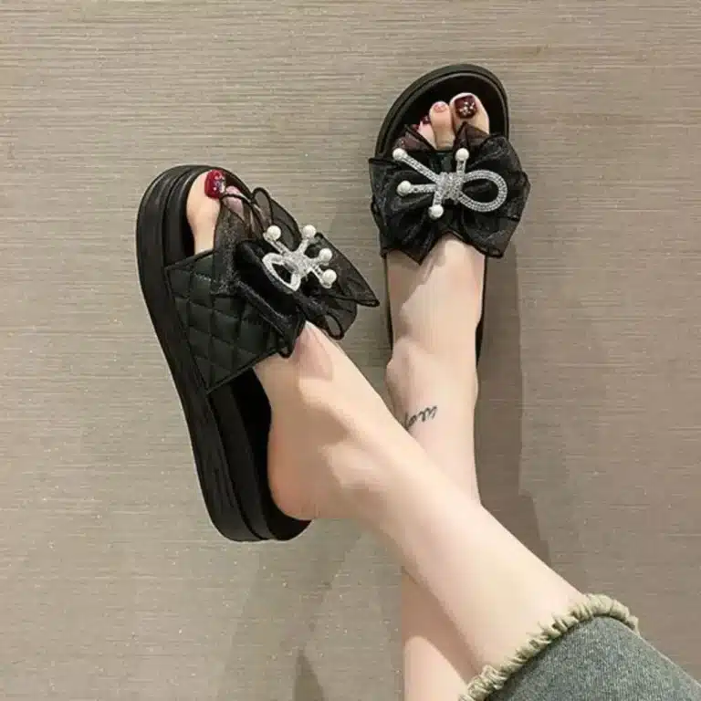 Mules Fleurs Perlées 2