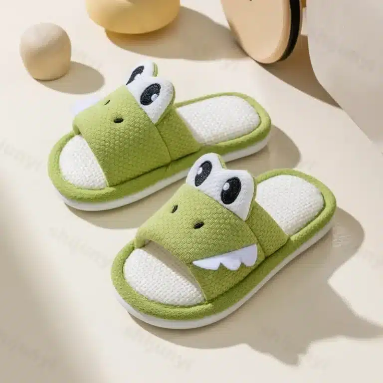 Claquettes En Lin Petits Animaux 3