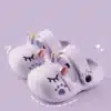 Chaussons Été Licorne Endormie Kawaii 1