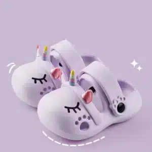 Chaussons Été Licorne Endormie Kawaii 1