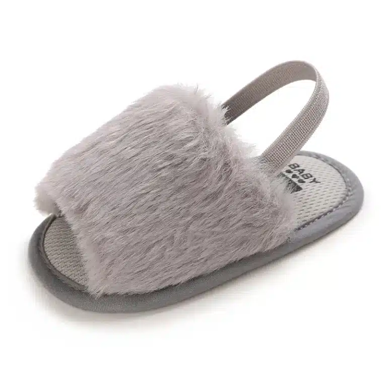 Pantoufles Elastique Fourrure Bébé 2