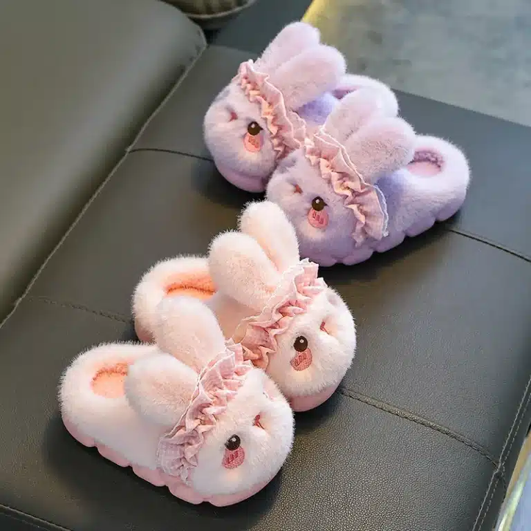 Pantoufles Lapin Peluche 3