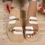 Claquettes Originales Femme Double Brides 1