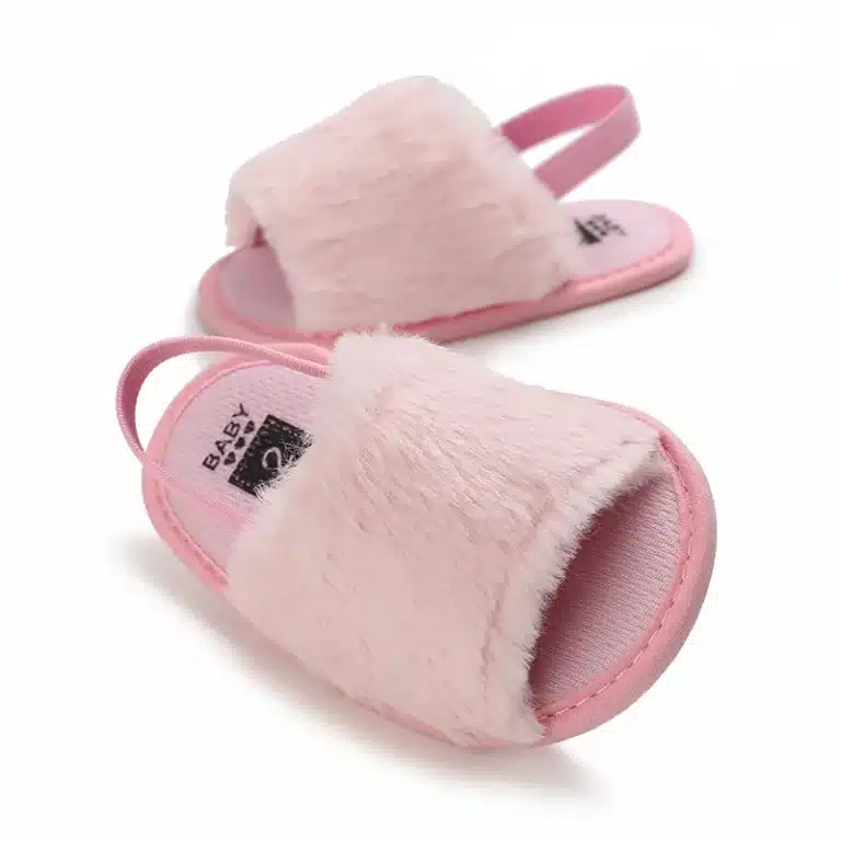 Pantoufles Elastique Fourrure Bébé 3