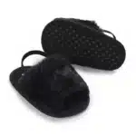 Pantoufles Elastique Fourrure Bébé 1