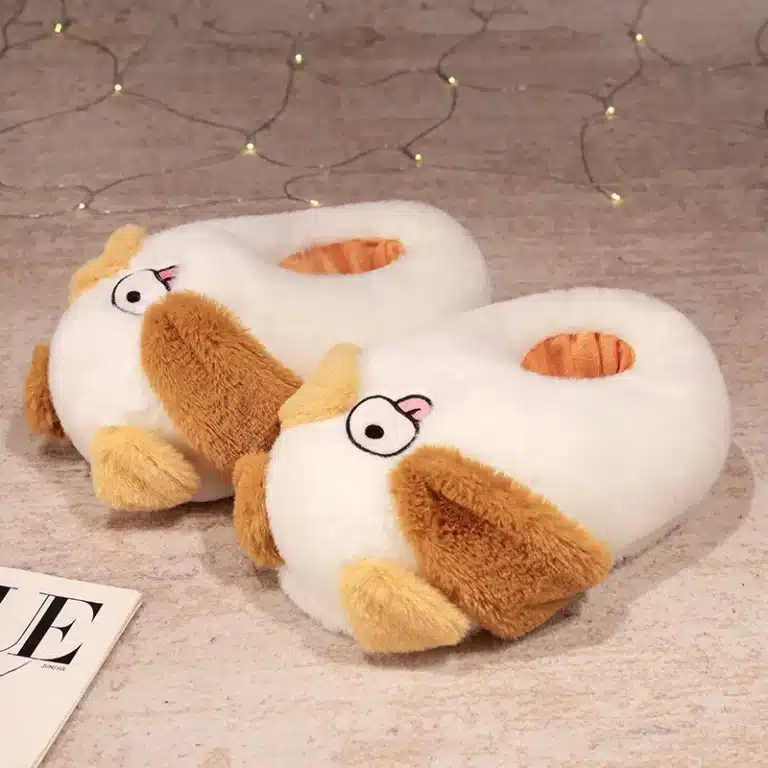 Pantoufles Moelleuses Enveloppantes Chien 2