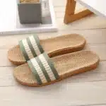 Claquettes Rayées Naturelles Femme 2