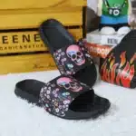 Claquettes Punk Noir Et Rose 3