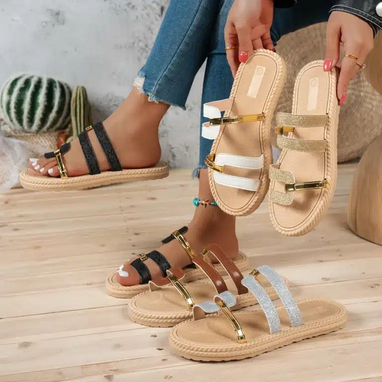 Claquettes Originales Femme Double Brides 2