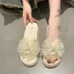 Mules Fleurs Perlées 5