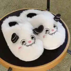 Pantoufles Monstre Blanc Mignon 1