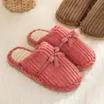Pantoufles D'Hiver Moelleuses Avec Noeud 1