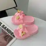 Claquettes Yeezy Pour Fille Avec Noeud 6