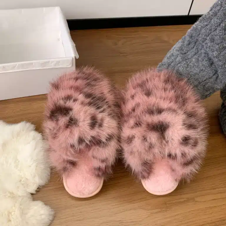 Chaussons Femme Fausse Fourrure Colorée 6