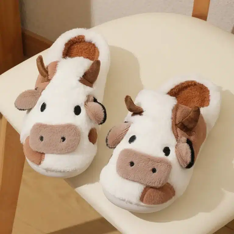Chaussons Vache Marron 1