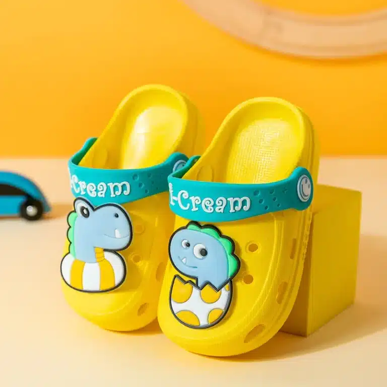 Chaussons Crocs Jaunes Enfant 1