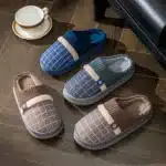 Pantoufles Grande Taille A Carreaux 4