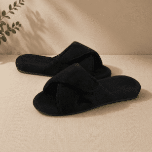 Pantoufles Noires Soutien Voute Plantaire