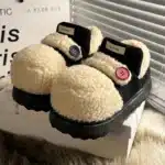 Pantoufles Baskets Sherpa Bouton 1
