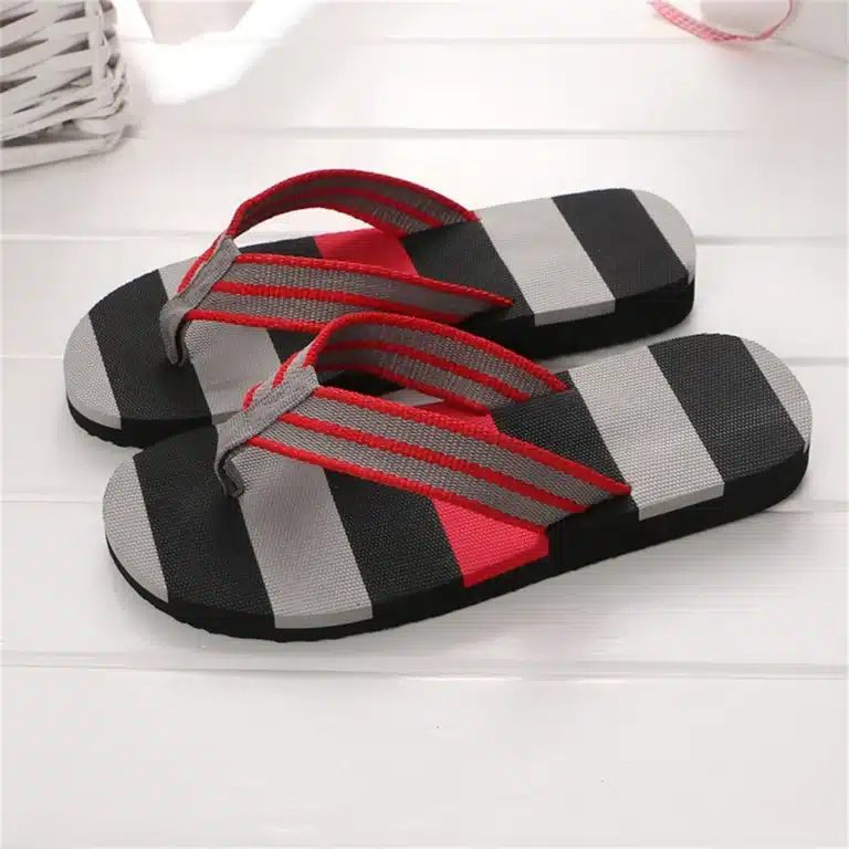 Tongs Rayées Pour Hommes 4