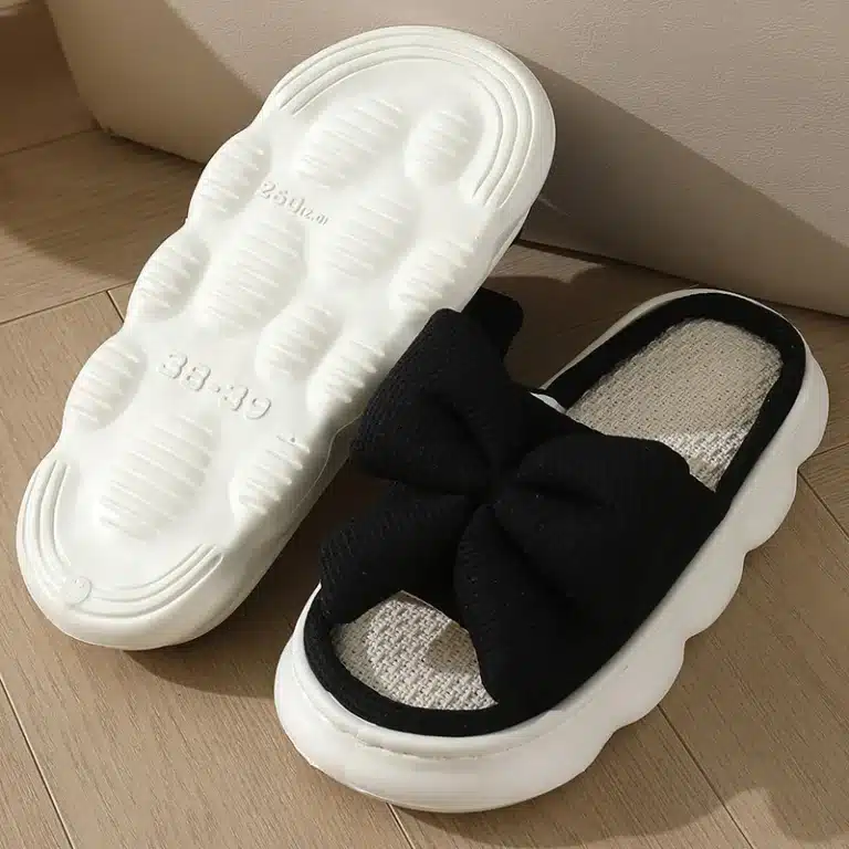 Claquettes Gros Noeud Noir 5